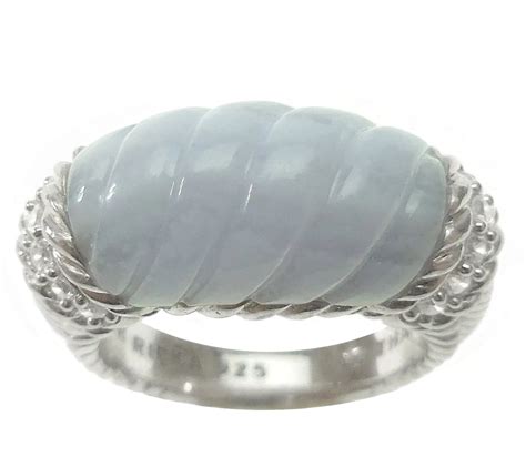 Judith Ripka Sterling and Carved Stone Ring - QVC.com