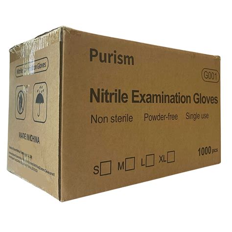 Case Of Nitrile Powder Free Exam Gloves Purism Mcr Medical Supply