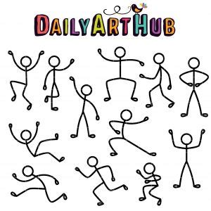 Stickman Gestures Clip Art Set Daily Art Hub Graphics Alphabets Svg