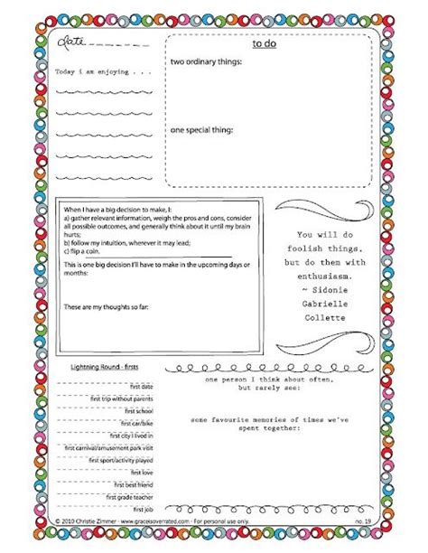 Free Printable Journal Templates | room surf.com