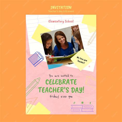 Premium Psd Teacher S Day Celebration Invitation Template