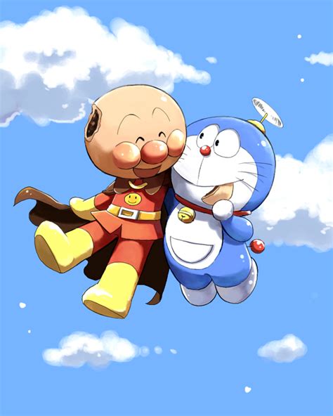 Doraemon And Anpanman Doraemon And 1 More Drawn By Natsuki Nori