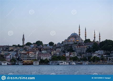 Istanbul Turkey Middle East Suleymaniye Mosque Minaret Golden Horn