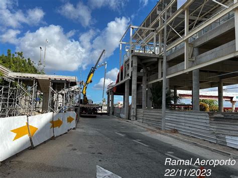 Obra na Estação do VLT altera saída do estacionamento no Aeroporto de