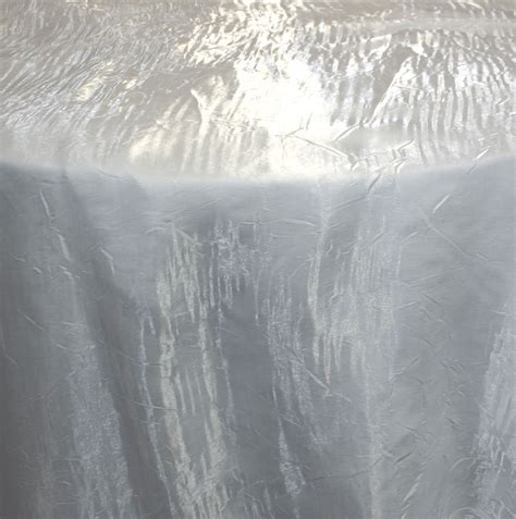 Crushed Iridescent White Tablecloth Specialty Linen