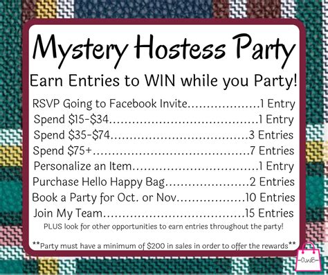 Mystery Hostess Entries Mystery Hostess Mystery Hostess Party Hostess