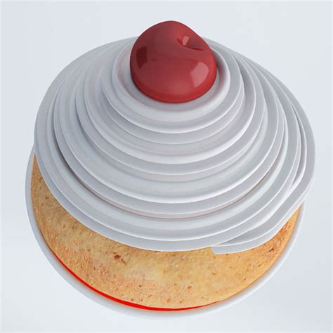 Cupcake Cherry 3d Model 25 Obj Fbx C4d 3ds Free3d