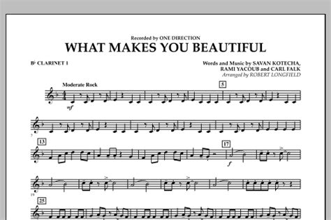 What Makes You Beautiful Bb Clarinet 1 By Robert Longfield Sheet