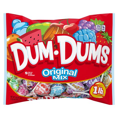 Dum Dums Original Mix Lollipops Candy 16 Oz