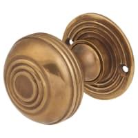 Hampstead Georgian Ringed Mortice Door Knob 65mm Diameter Aged