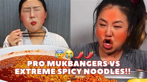 Pro Mukbangers Vs Extreme Spicy Ramen Noodles Youtube