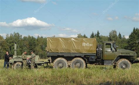 Soviet Army Field Kitchen With A Cargo Vehicle Ural 4320 Moscow Region