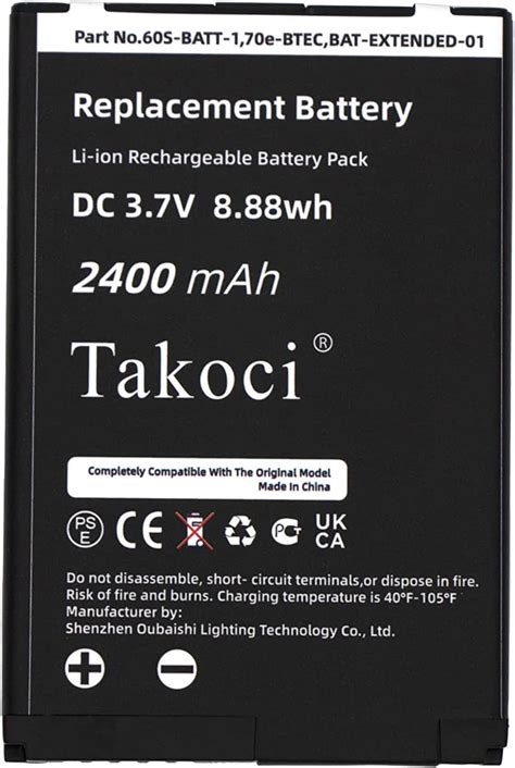 Amazon TAKOCI Replacement Battery For Honeywell Dolphin 60s