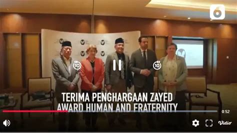 Nu Dan Muhammadiyah Dapat Zayed Award For Human Fraternity Dari Uni