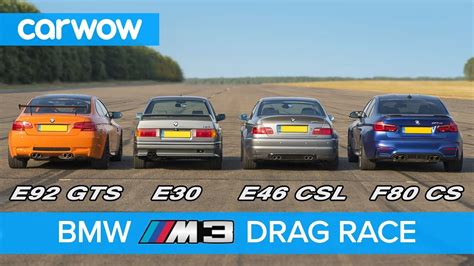 Bmw M3 Generations Drag Race Rolling Race And Review