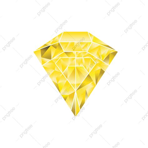 Shiny Yellow Diamond Vector, Shiny, Yellow, Diamond PNG Transparent ...