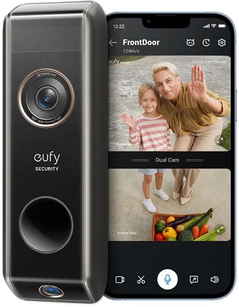 Eufy Security Smart Wi Fi Dual Cam Video Doorbell 2K Battery Operated