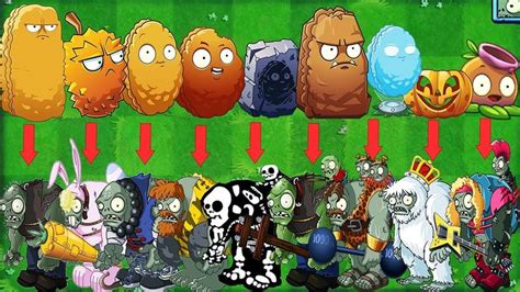 Plants Vs Zombies All Nut Pvz Vs Gargantuar Who Is The Best