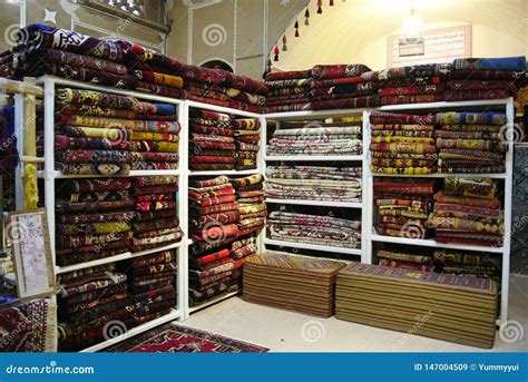 Traditional Iranian Carpets Shop In Local Village Yazd Iran Editorial