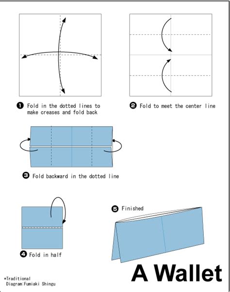 Wallet - Easy Origami instructions For Kids