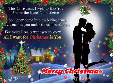 Christmas Hugs And Mistletoe Kisses Free Love Ecards Greeting Cards