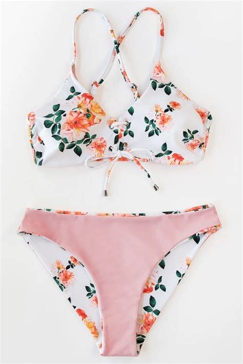Купальник AliExpress CUPSHE Reversible Bottom Lace Up Bikini Sets