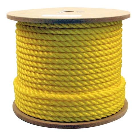 Rope King In X Ft Twisted Poly Rope Yellow Tp Y The