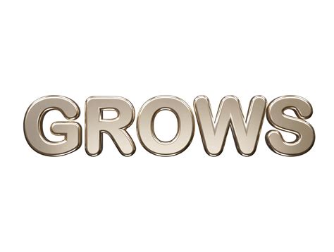 grows text effect  vector art  vecteezy