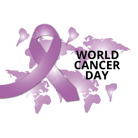 World Cancer Day Vector Png Images World Cancer Day With Maps Illustration Cancer Ribbon