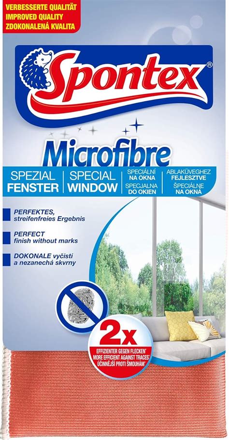 Spontex Microfibre Spezial Fenstertuch Mikrofasertuch Ideal Für