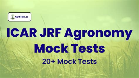 Icar Jrf Agronomy Mock Tests Agri Books