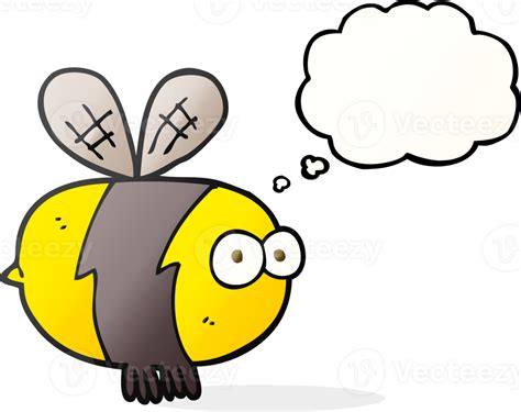 Pensamiento Burbuja Dibujos Animados Abeja 36483716 Png