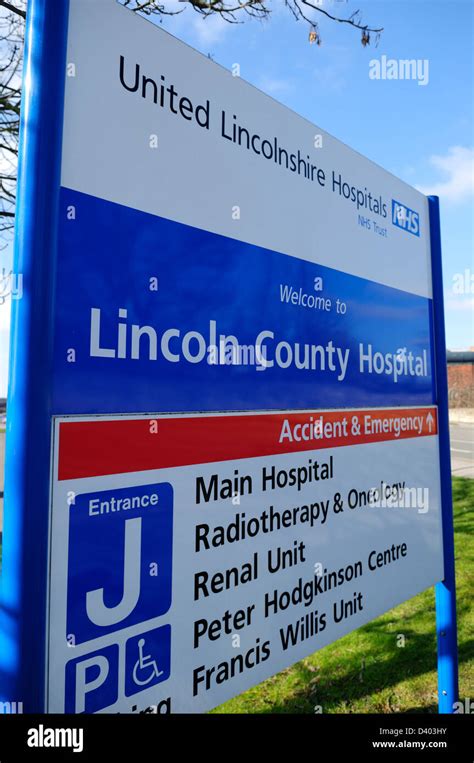 United Lincolnshire Hospitalsnhs Lincoln County Hospital Stock Photo