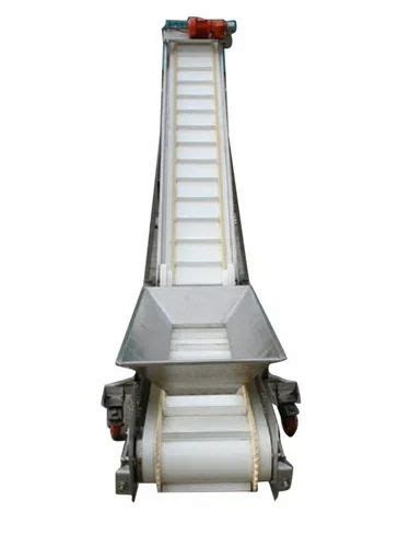 Inclining Conveyor Mild Steel Bucket Elevator W V At Rs