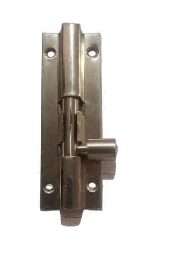 Centre Head Matt Stainless Steel Tower Bolt Size 4 Inch Polished At