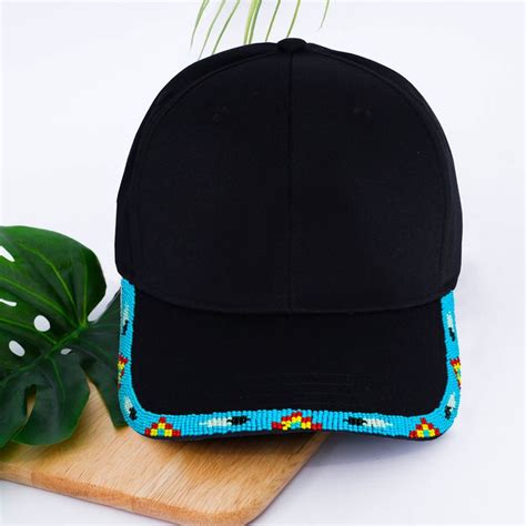 SALE 50 OFF Baseball Cap With A Colorful Beaded Brim Cotton Unisex