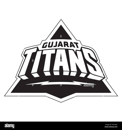 Gujarat Titans Logo Black Style Indian Professional Cricket Club