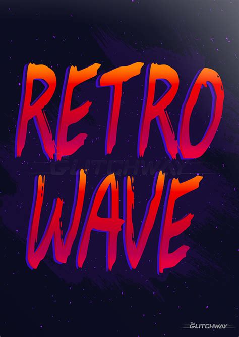 Retrowave Font Design Behance