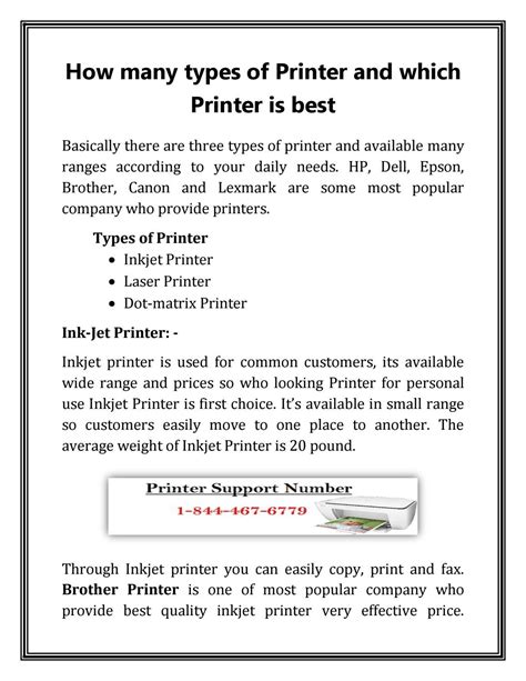 How many types of Printer and which Printer is Best by Vince Cate - Issuu