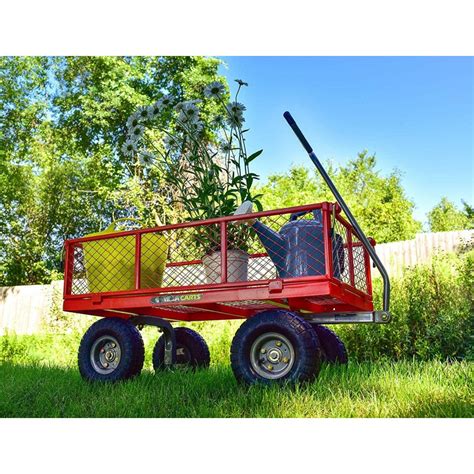 Gorilla Carts Gor800 Com Steel Utility Cart With Removable