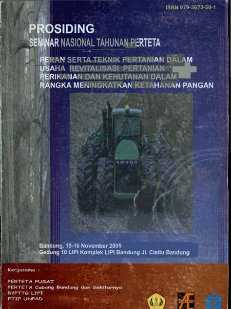 Pdf Peran Serta Teknik Pertanian Dalam Usaha Revitalisasi Pertanian