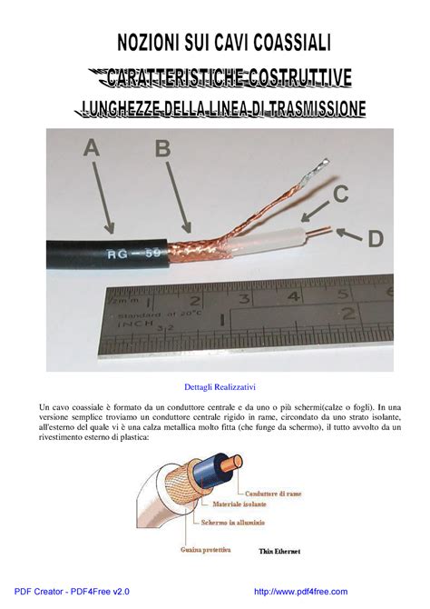 I Cavi Coassiali Linee Di Trasmissione Dettagli Realizzativi Un Cavo