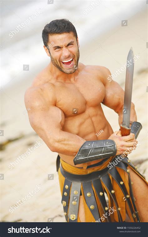 Strong Man Naked Torso Historical Armor Stock Photo Shutterstock