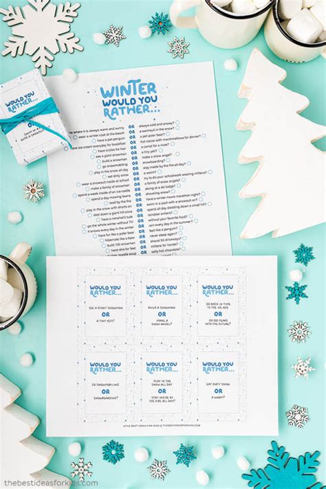 50 Winter Would You Rather (Free Printables) - The Best Ideas for Kids