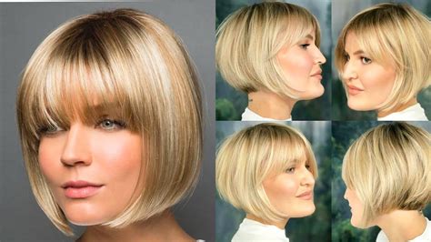 Stacked Bob Haircuts With Bangs