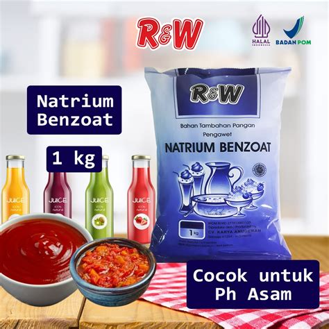 Jual Natrium Benzoat Pengawet Makanan Minuman Rajawali R W RW 1 Kg