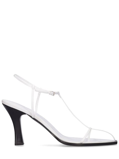 Buy The Row 90mm T Bar Leather Sandals White At 30 Off Editorialist