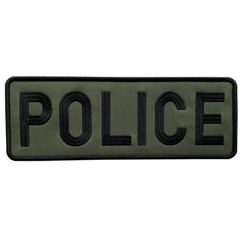 uuKen 8.5x3 inches Large Embroidery Cloth Fabric Police Vest Patch 3x8