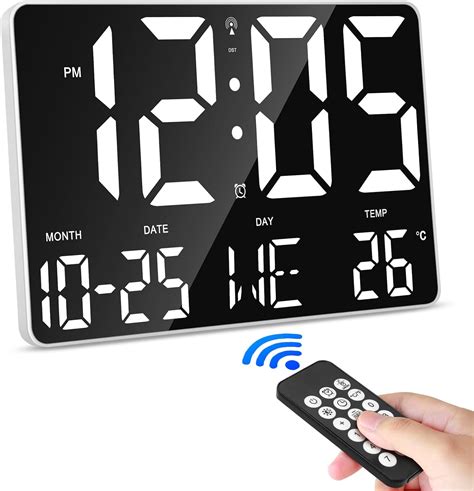 zerotop 11 5 Horloge Murale Digitale Réveil Numérique LED avec