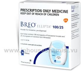 Breo Ellipta 100 25 Fluticasone Vilanterol InhouseChemist Vu